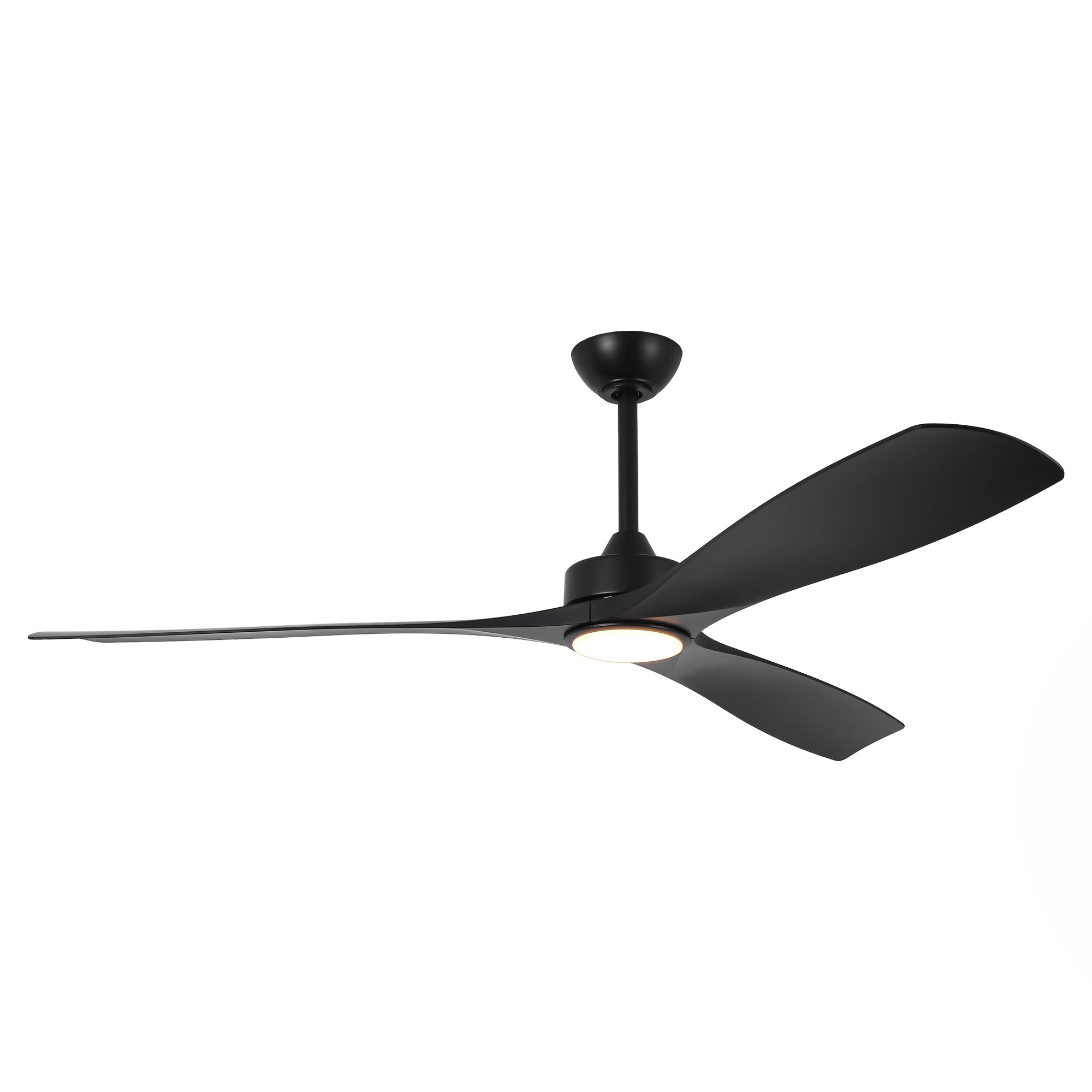 60" Modern Farmhouse Ceiling Fan with Light & Remote – Matte Black, 5-Blade, Quiet DC Motor - Image 12