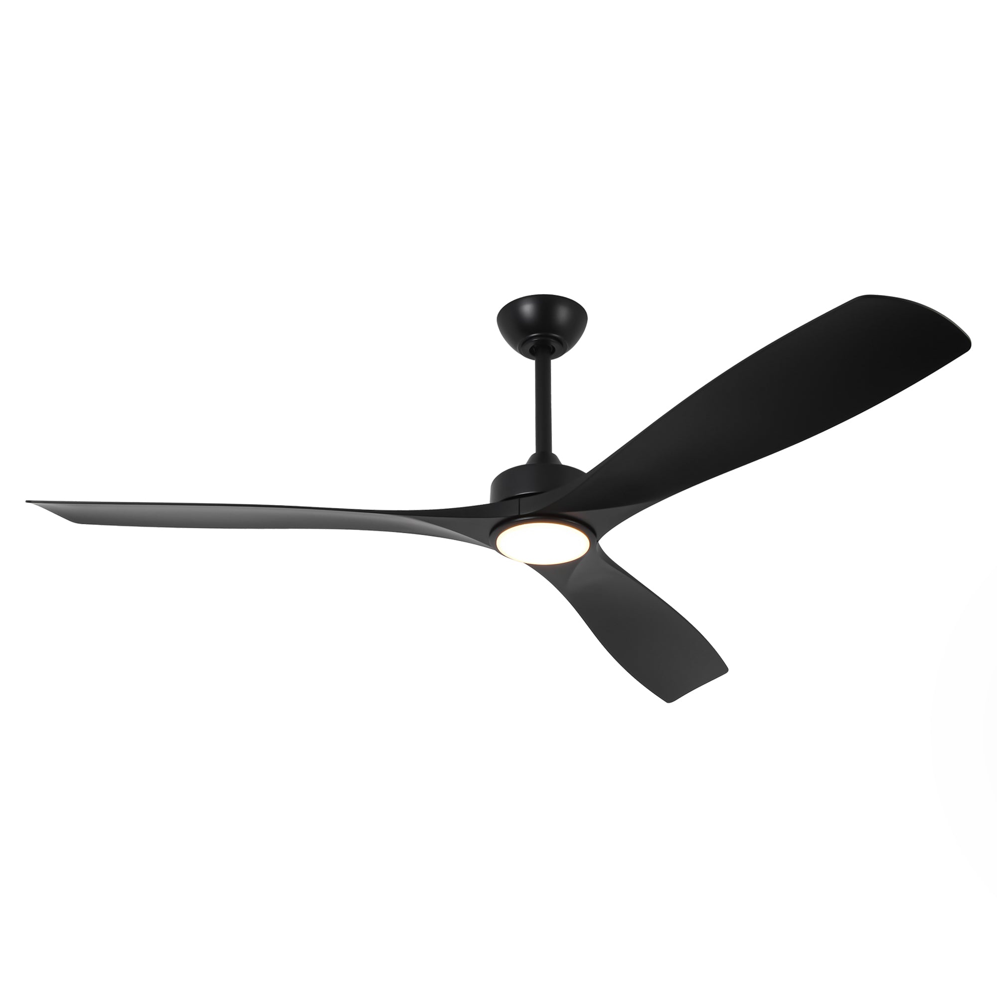 60" Modern Farmhouse Ceiling Fan with Light & Remote – Matte Black, 5-Blade, Quiet DC Motor - Image 15