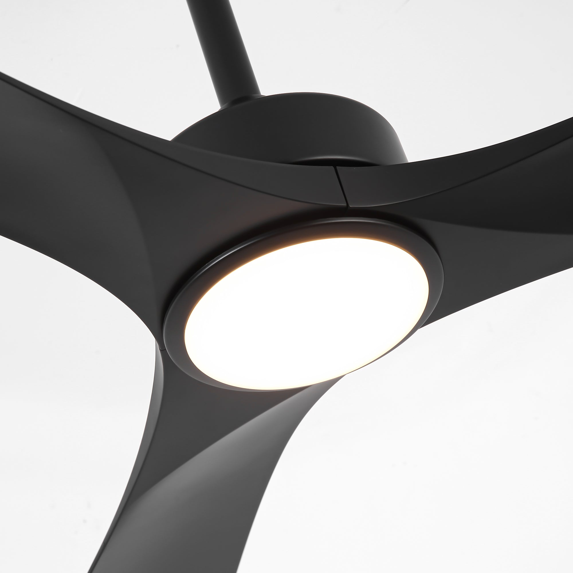 60" Modern Farmhouse Ceiling Fan with Light & Remote – Matte Black, 5-Blade, Quiet DC Motor - Image 5