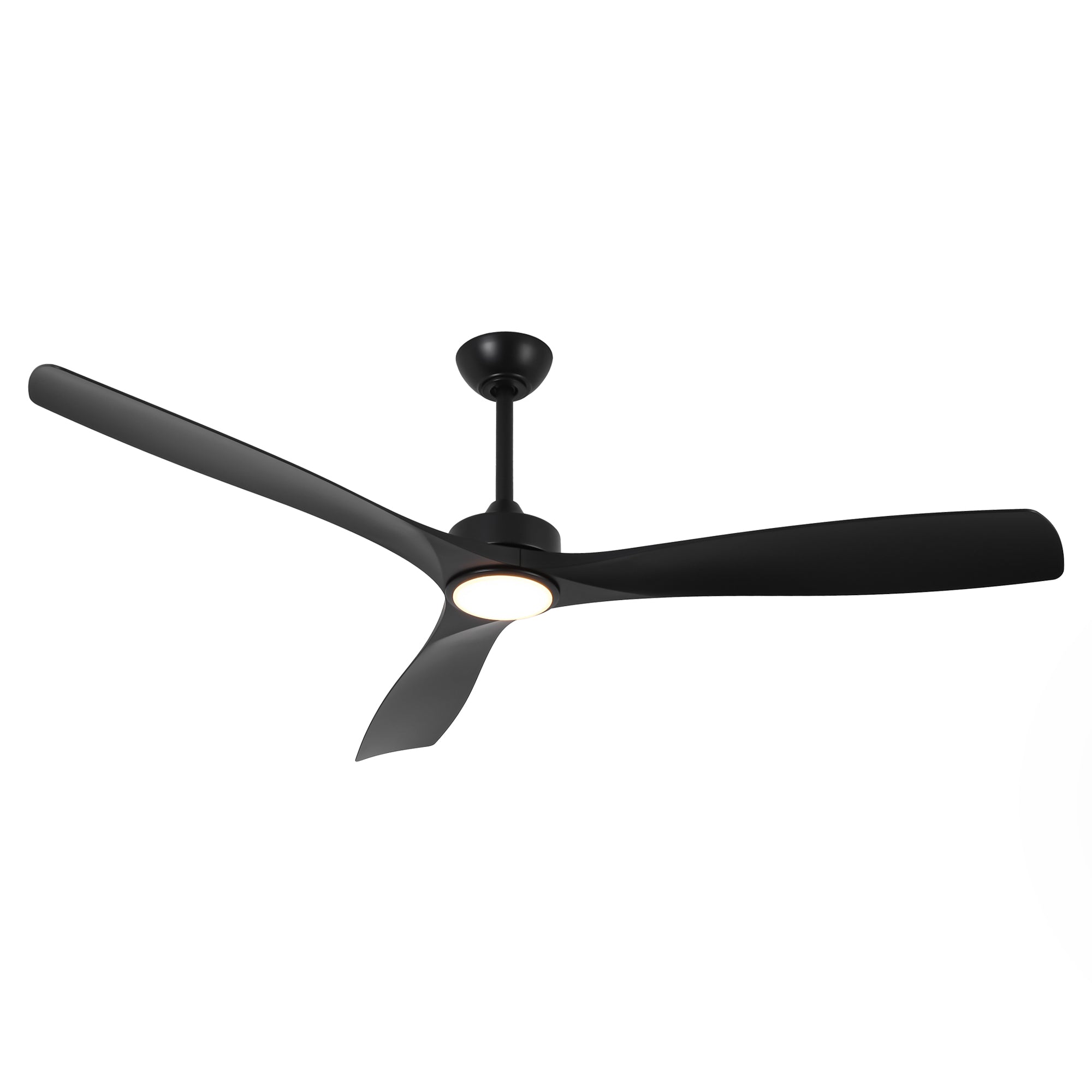 60" Modern Farmhouse Ceiling Fan with Light & Remote – Matte Black, 5-Blade, Quiet DC Motor - Image 16